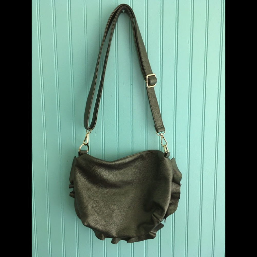 Gray ruffle purse imoshionusa micro usb and lightning dual charger power bank